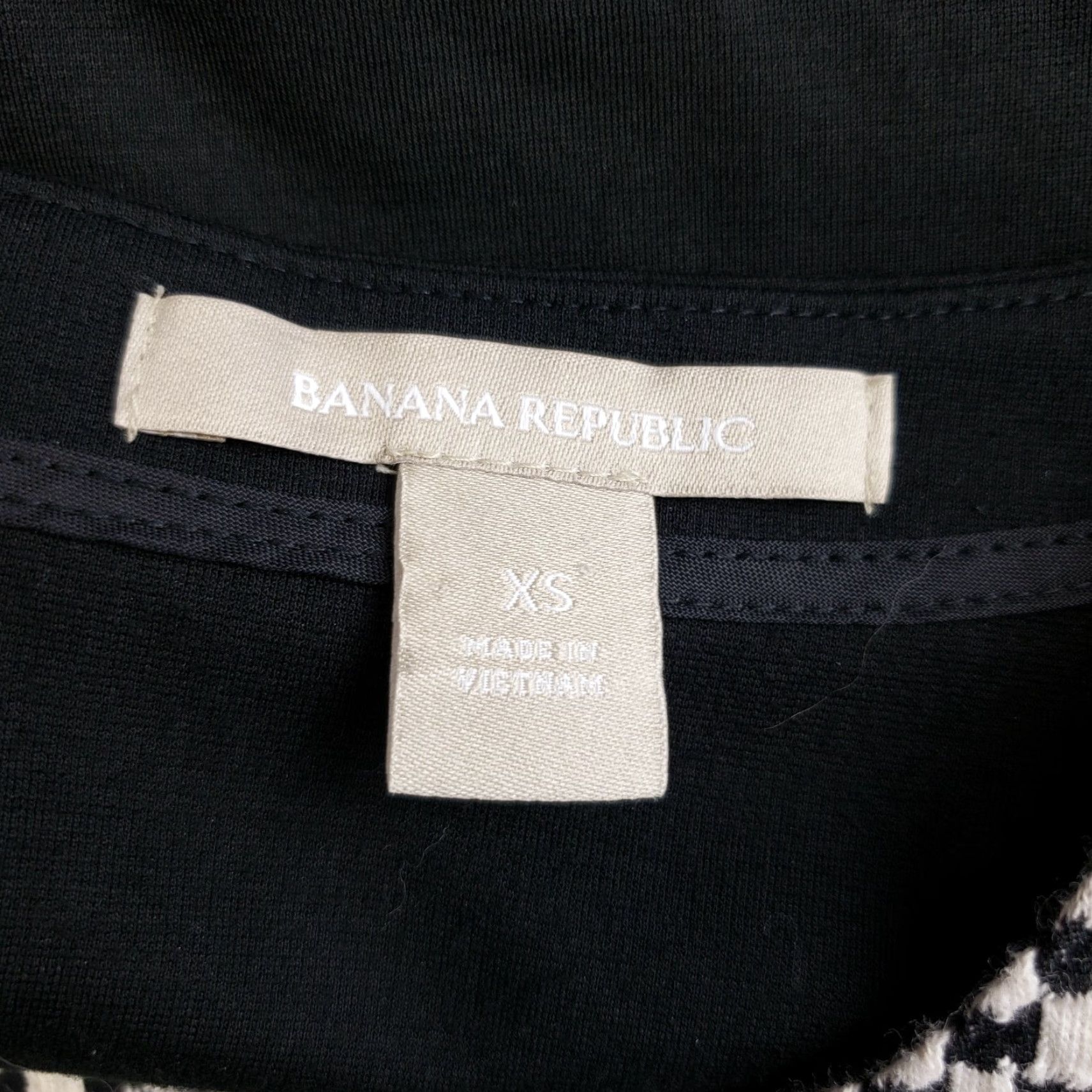 Banana Republic Banana Republic Womens Top XS Black White Checkered Short Sleeve Cotton Blend Shirt Womens XS Black White Checkered Short Sleeve Cotton Blend Size XS / US 0-2 / IT 36-38 - 4 Thumbnail