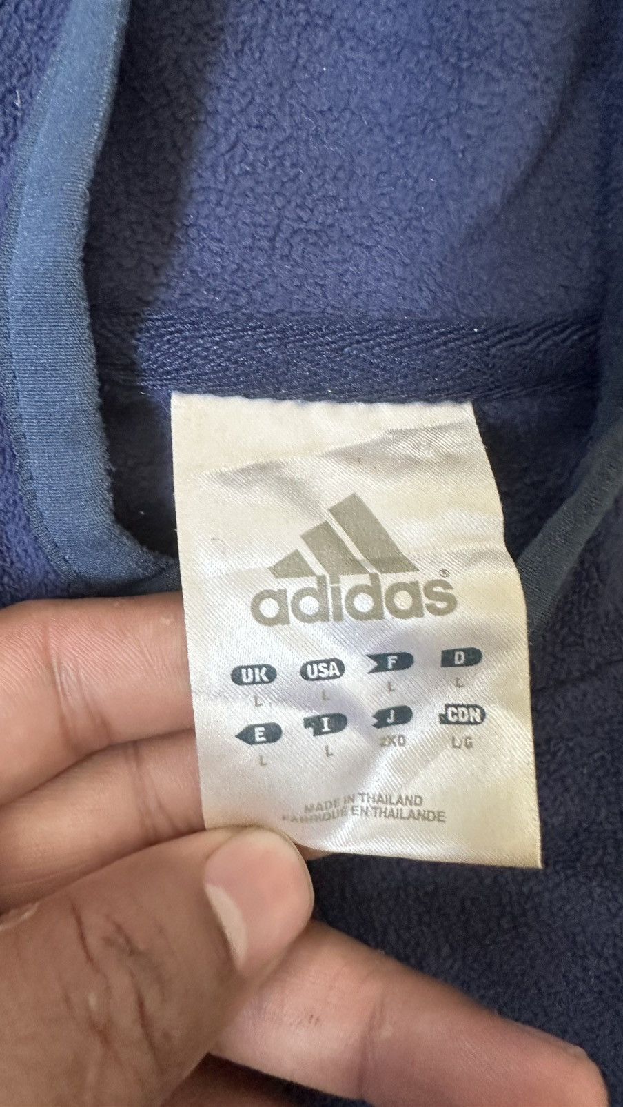 Adidas VINTAGE ADIDAS FLEECE HOODIE Size US XL / EU 56 / 4 - 8 Thumbnail