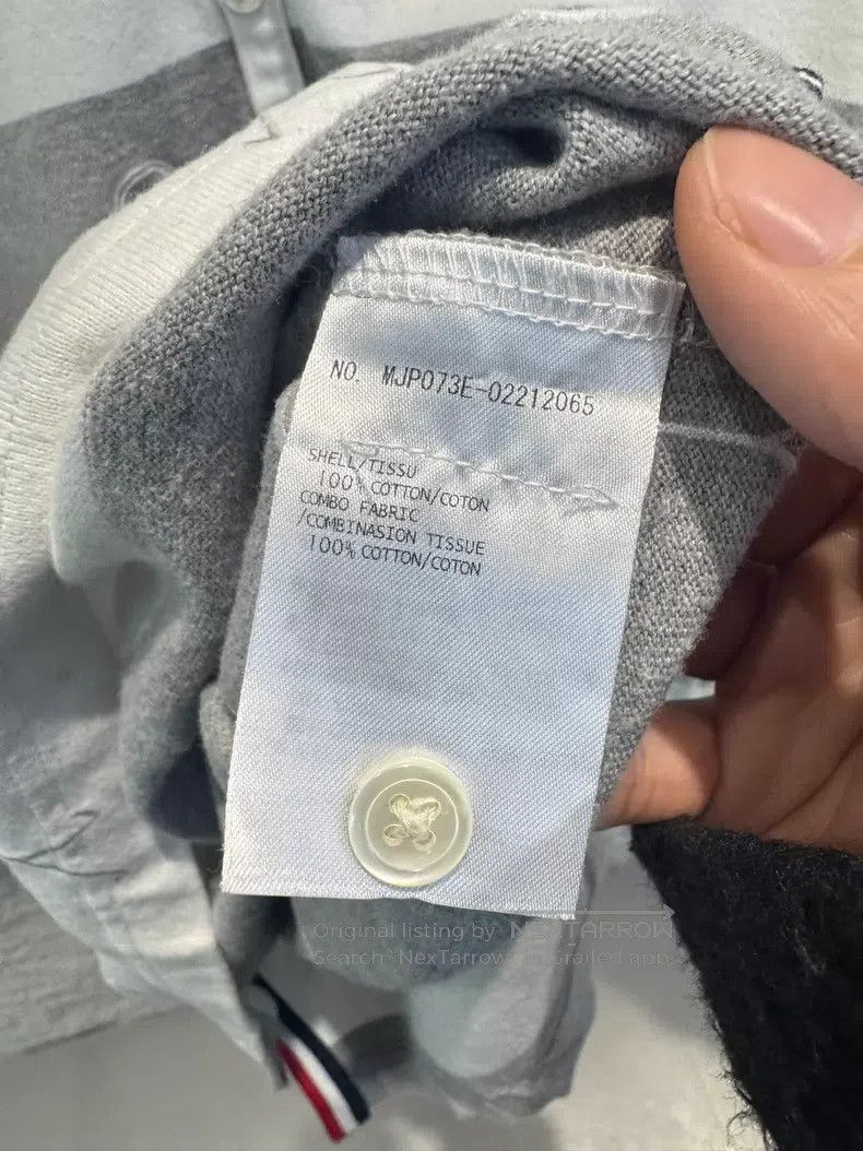 Thom Browne Thom Browne Long-sleeve Polo Shirt in Grey Size US XS / EU 42 / 0 - 7 Thumbnail