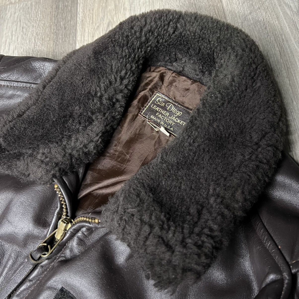 Other × Vintage Top Gun Navy Leather jacket Size US L / EU 52-54 / 3 - 4 Thumbnail
