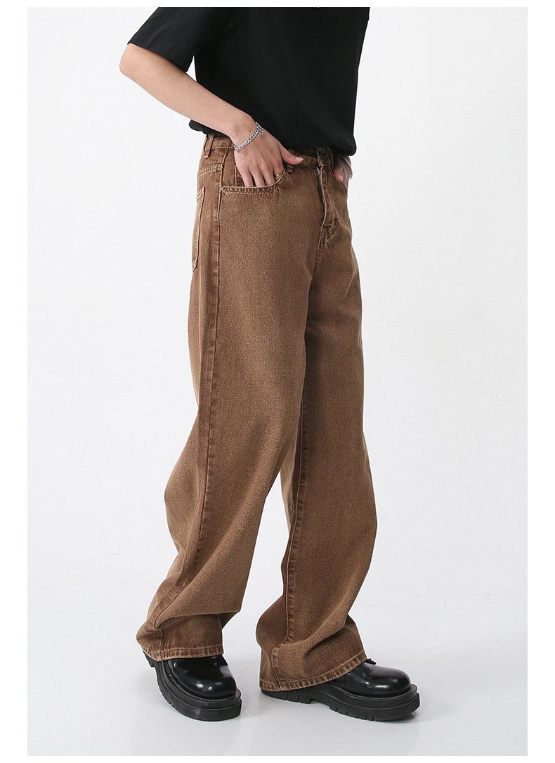 Japanese Brand × Jean Brown loose simple retro casual denim trousers Size US 32 / EU 48 - 6 Thumbnail