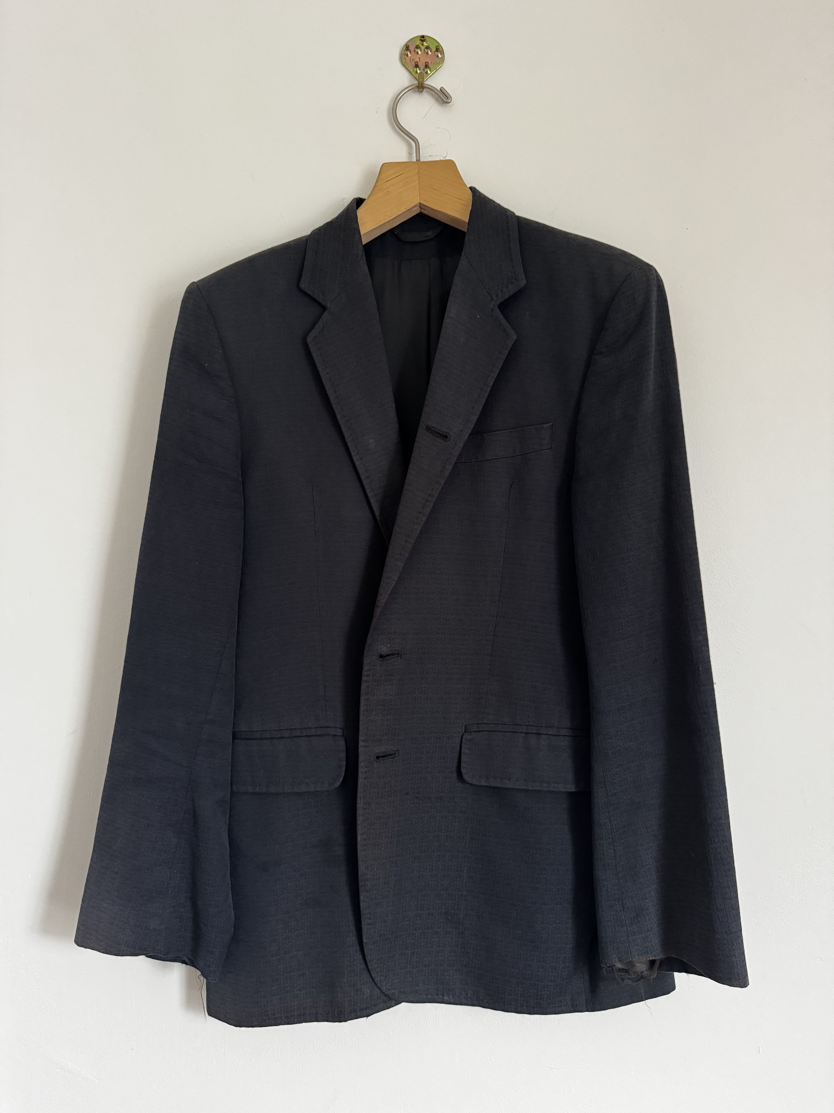 Ann Demeulemeester SS 07 Geometric Pattern Double Hem Suit