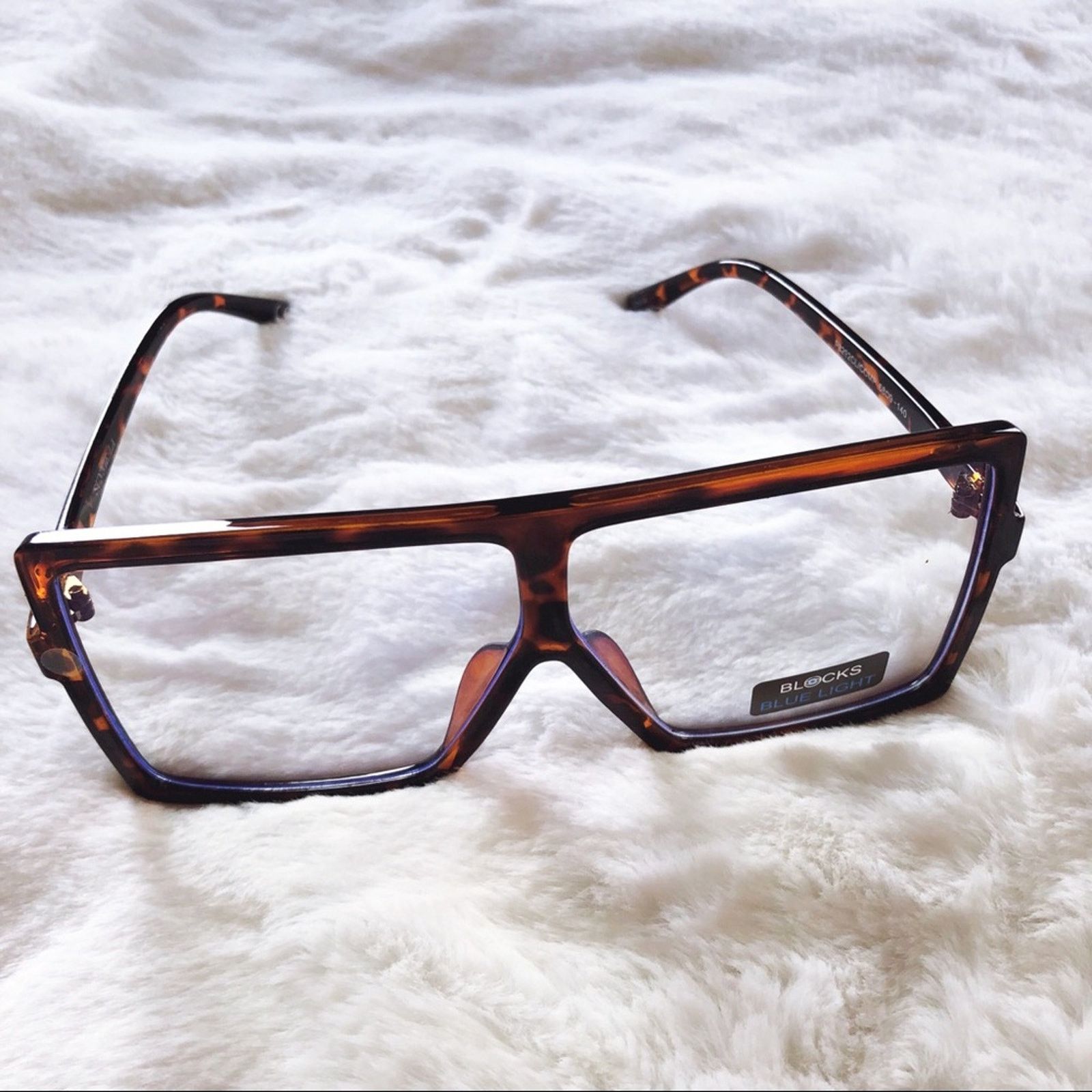 Other Lana Brown Rectangle Computer Light Glasses Size ONE SIZE - 6 Thumbnail