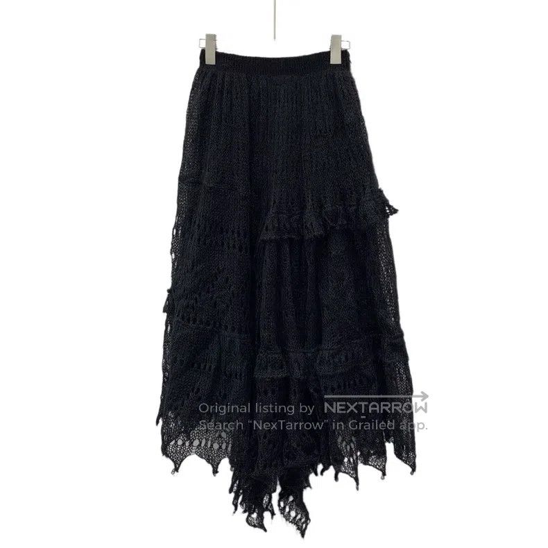 Dior Dior Black mulberry silk lace lace knitted skirt Size 25" / US 0 / IT 36 - 1 Thumbnail
