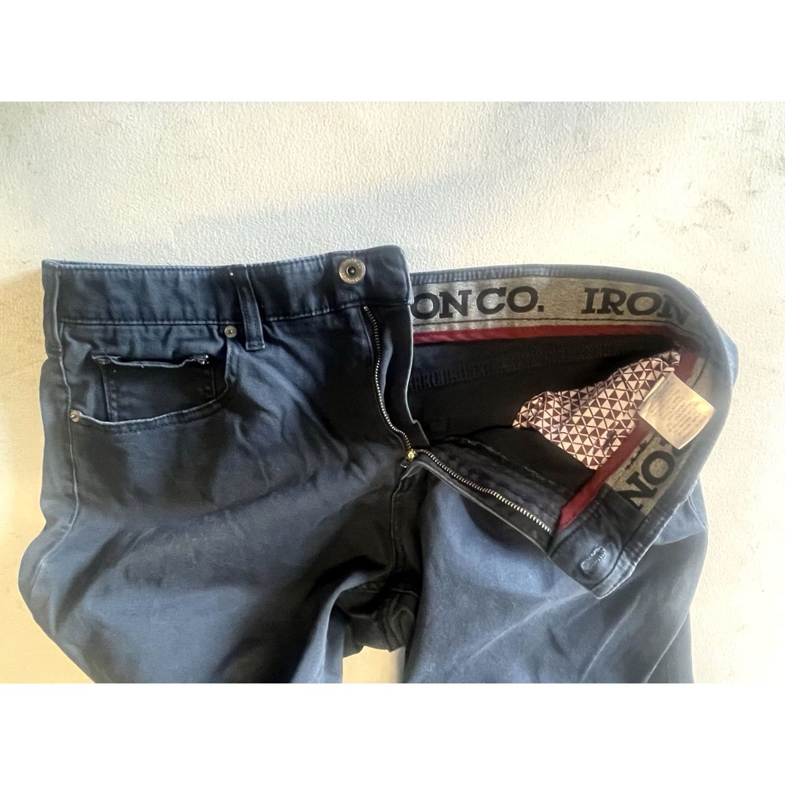 Vintage Iron Co. Chino Pants Mens Size 34x30 Midnight Blue Stretch Size US 34 / EU 50 - 6 Thumbnail