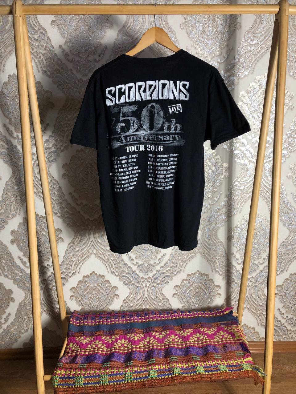 Band Tees × Vintage VERY RARE SCORPIONS DOUBLE PRINTED ROCK T-SHIRT WORLD TOUR Size US XL / EU 56 / 4 - 5 Thumbnail