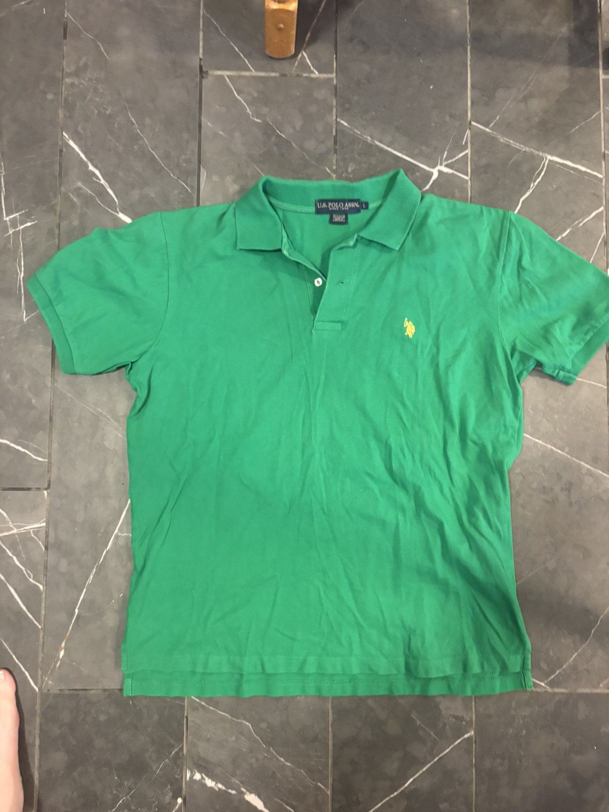 Polo Ralph Lauren Green with Yellow Stitching Polo Size US L / EU 52-54 / 3 - 2 Thumbnail