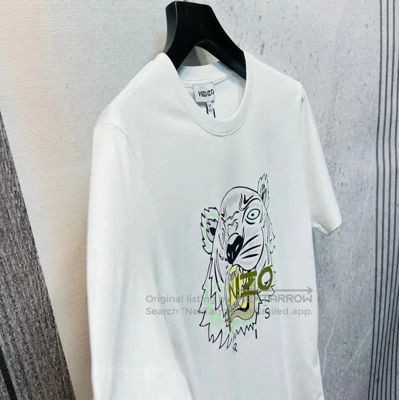 Kenzo Kenzo White Cotton Logo T-Shirt for Men . Size US L / EU 52-54 / 3 - 3 Thumbnail