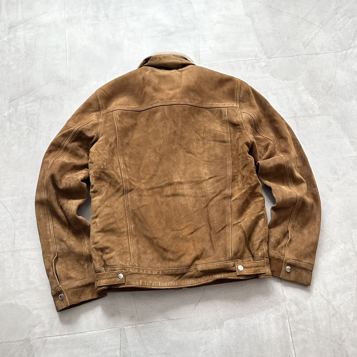 Schott Schott NYC Goat Suede Rancher Trucker Jacket Sherpa Avirex Size US S / EU 44-46 / 1 - 18 Thumbnail