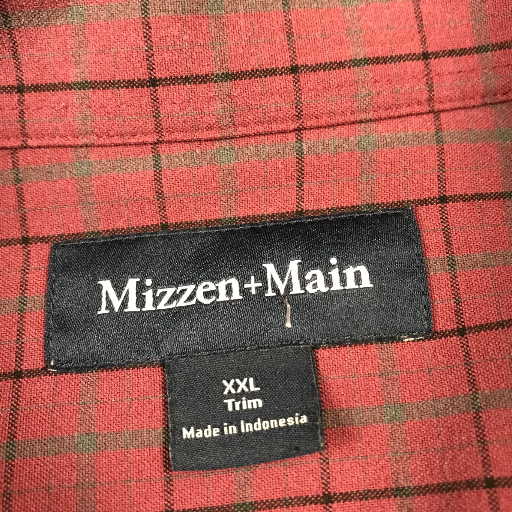 Mizzen+Main Mizzen and Main Shirt Mens 2XL Trim Purple Maroon Check Performance Rayon Blend Size US XXL / EU 58 / 5 - 4 Thumbnail