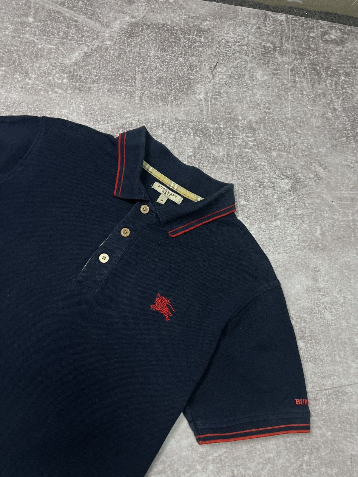 Burberry Burberry Brit Navy Polo Size M Size US M / EU 48-50 / 2 - 2 Thumbnail
