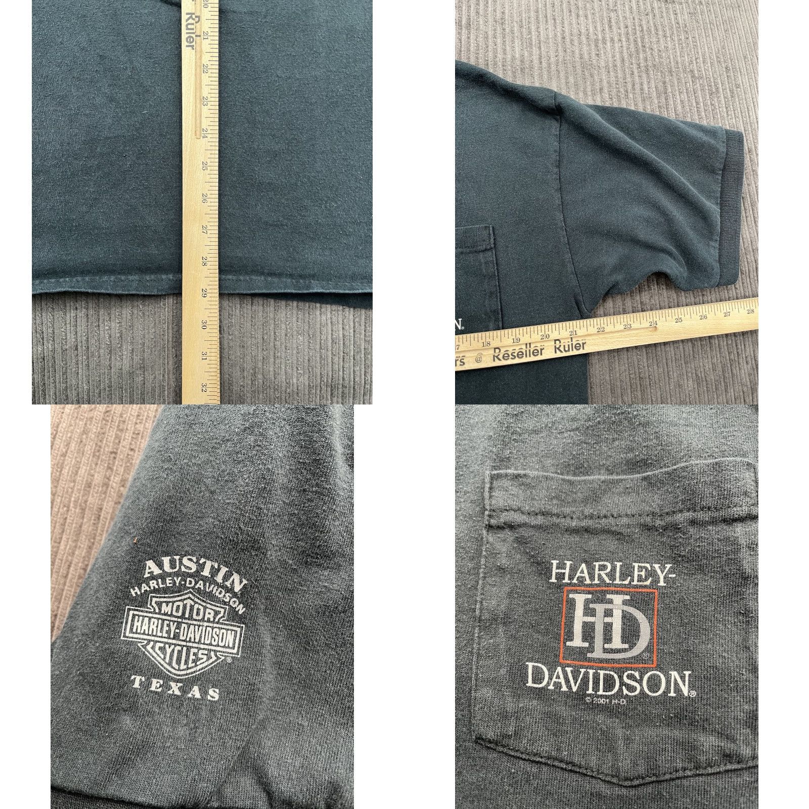 Harley Davidson VINTAGE Harley-Davidson Polo Shirt Men L Black Cotton Motorcycle Biker Shirt Size US L / EU 52-54 / 3 - 8 Thumbnail