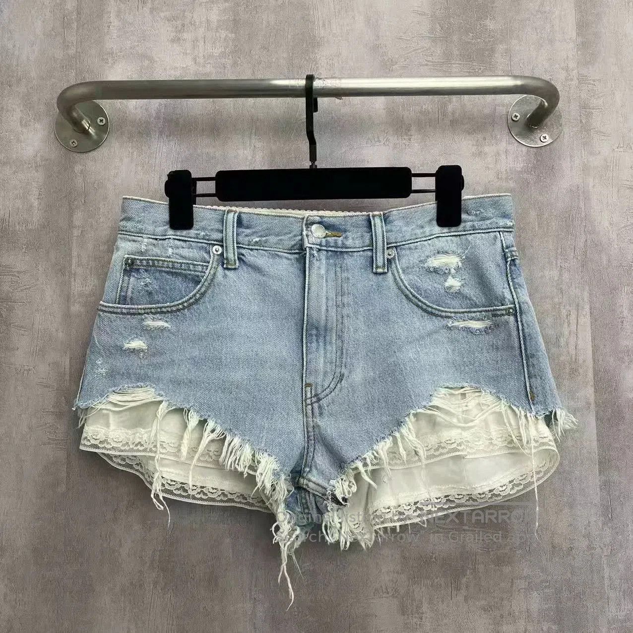 Alexander Wang Alexander Wang Distressed Denim Shorts. Size 27" / US 4 / IT 40 - 1 Thumbnail