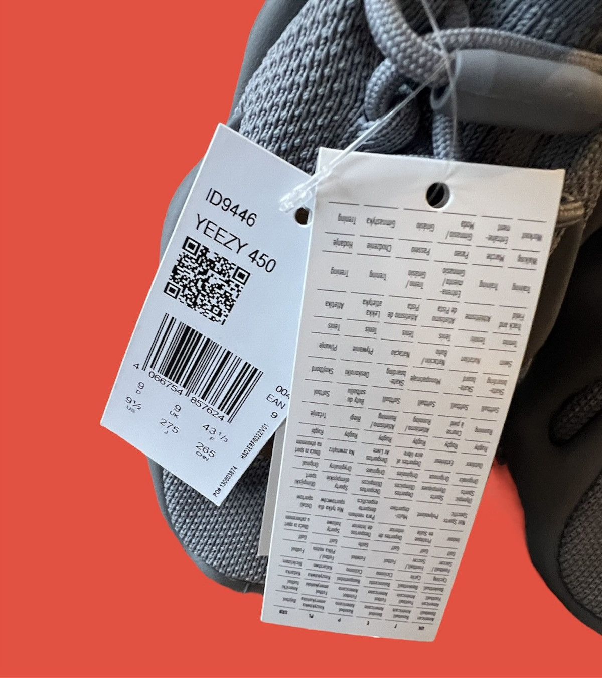 Adidas × Yeezy Yeezy 450 Slate Grey BNIB, Size US 9.5 / EU 42-43 - 4 Thumbnail