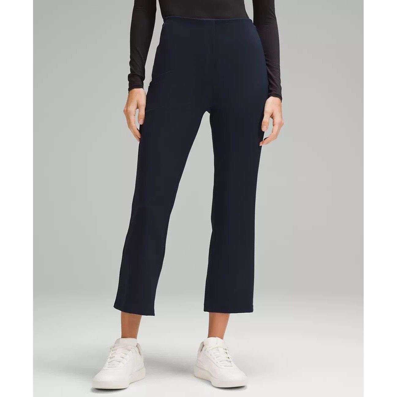 image of Lululemon Smooth Fit Pull-On High-Rise Cropped Pant Trnv Siz in True Navy, Women's (Size 26)