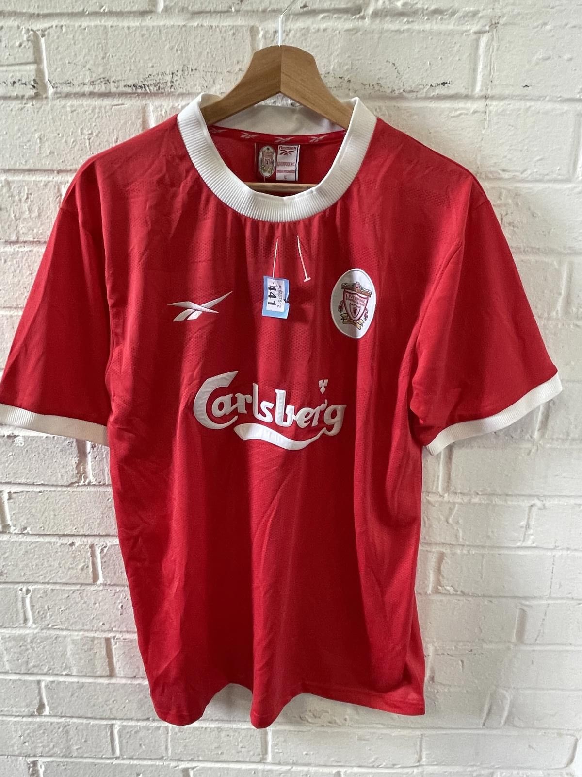 Reebok Vintage Liverpool FC Red Football Jersey with Carlsberg Logo Size US L / EU 52-54 / 3 - 1 Thumbnail