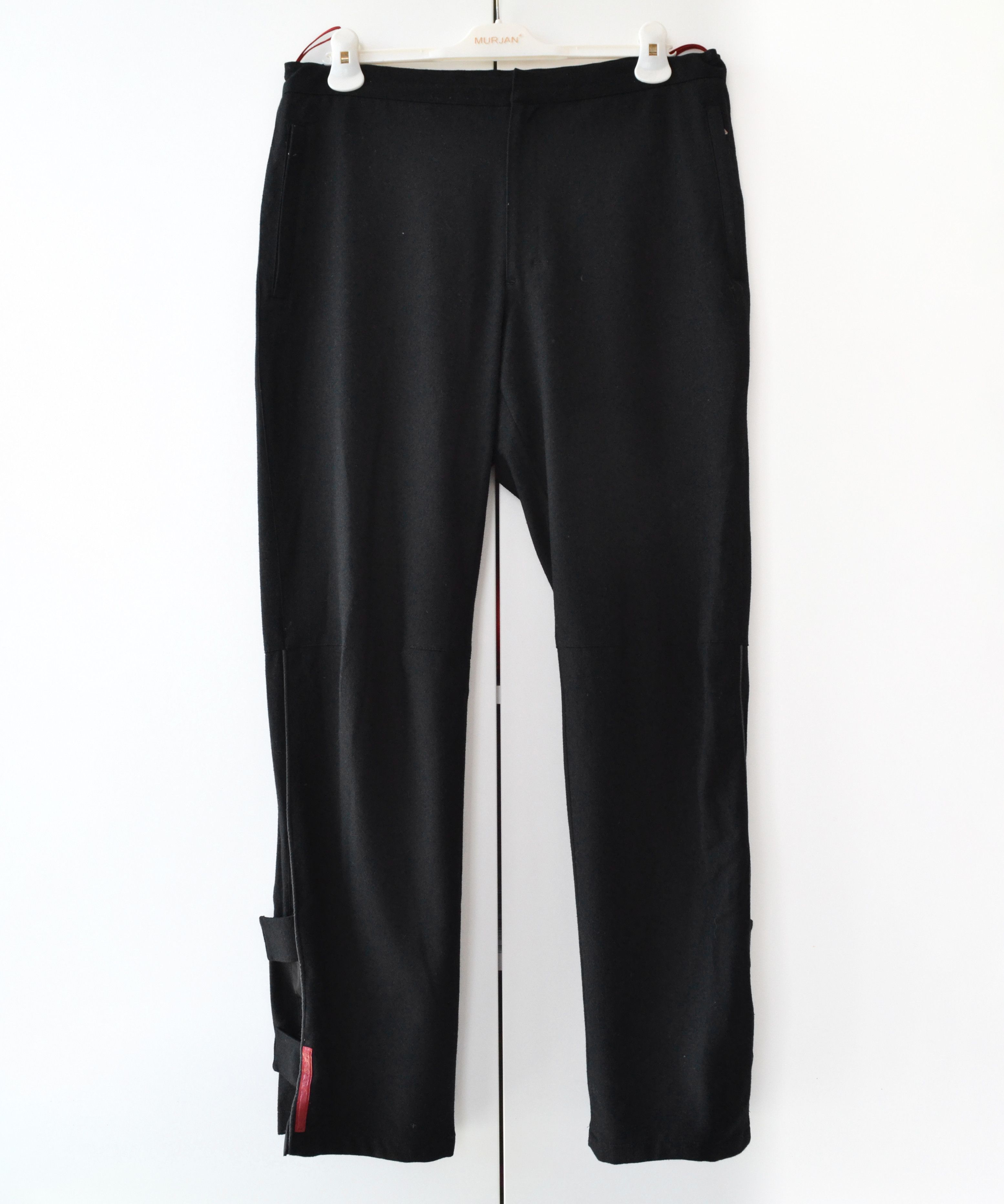 Prada PRADA Pants Velcro Trousers Zip Pockets Wool 1999 Red Tab Size US 34 / EU 50 - 4 Thumbnail