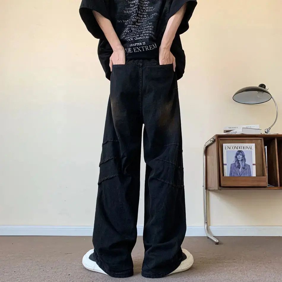 Japanese Brand Retro loose wide leg straight leg jeans Size US 32 / EU 48 - 2 Thumbnail