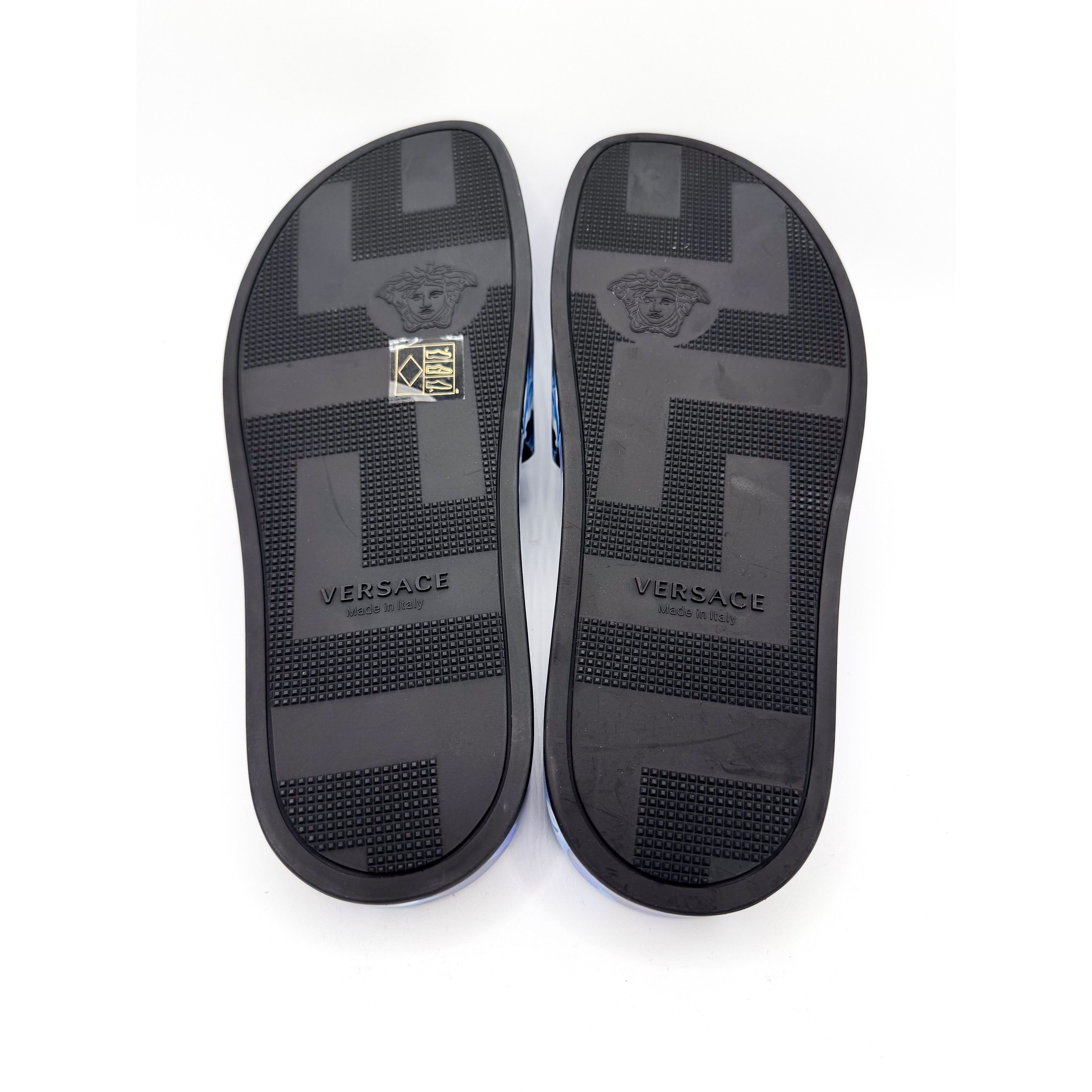 Versace Versace Blue Baroccoflage Slides US 10 / EU 43 Size US 10 / EU 43 - 9 Thumbnail