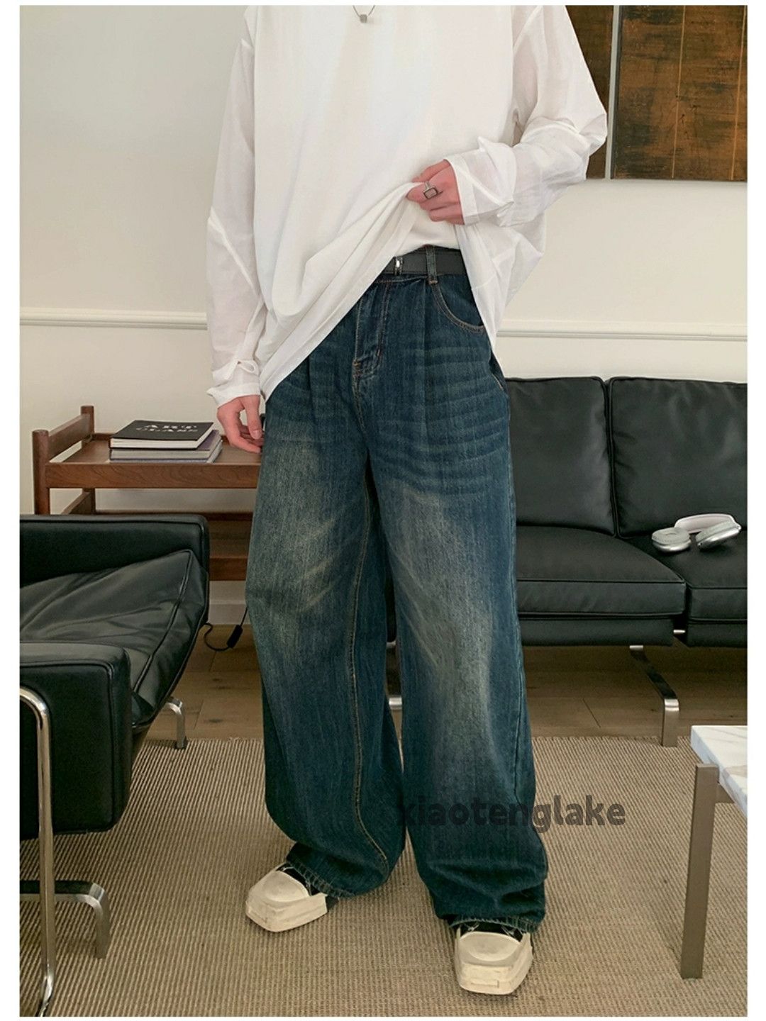 Jean × Vintage washed faded loose baggy y2k hiphop flared jeans Size US 32 / EU 48 - 5 Thumbnail