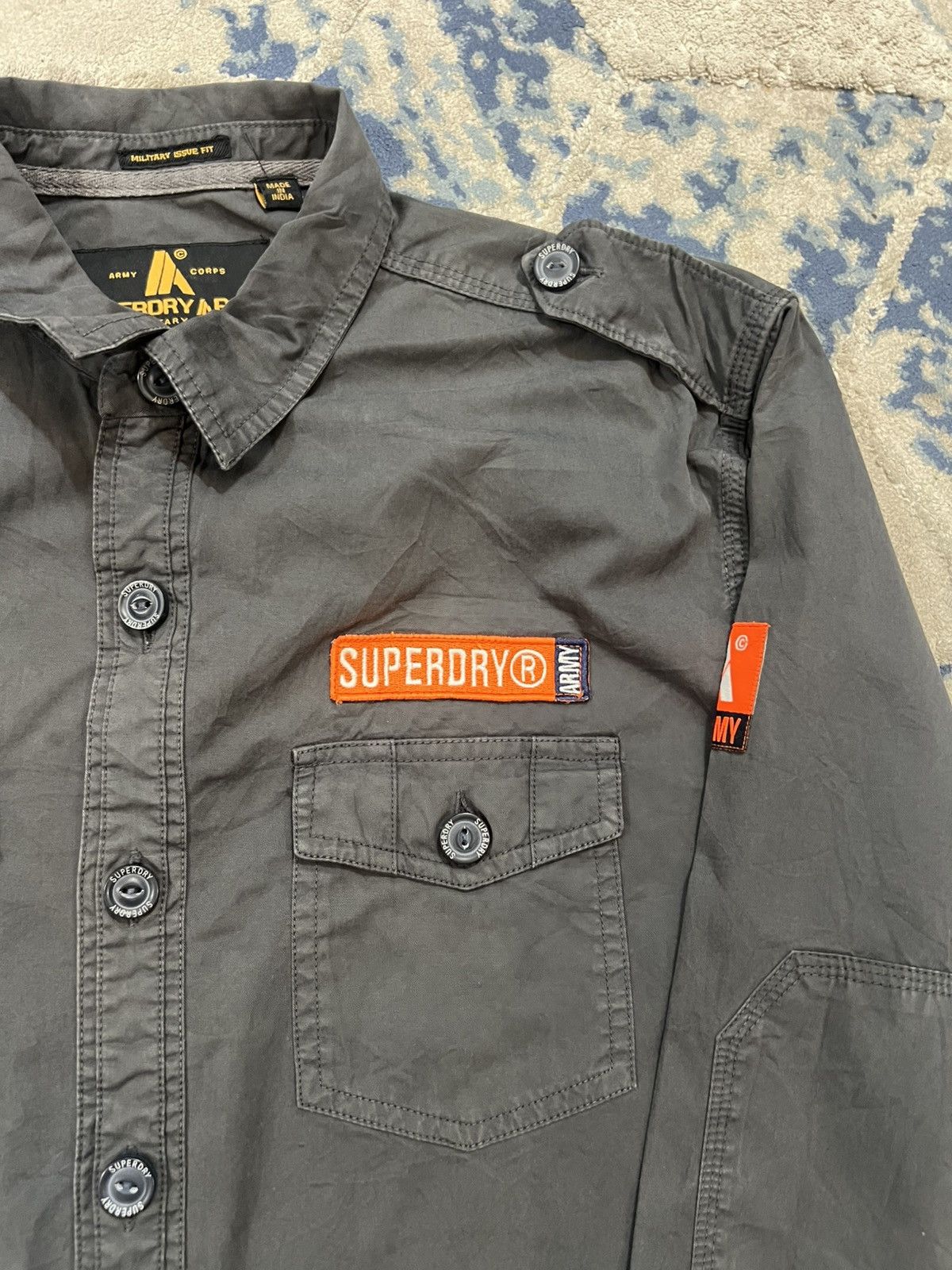 Superdry Superdry Army Military Issue Fit Shirt Size US XL / EU 56 / 4 - 2 Thumbnail
