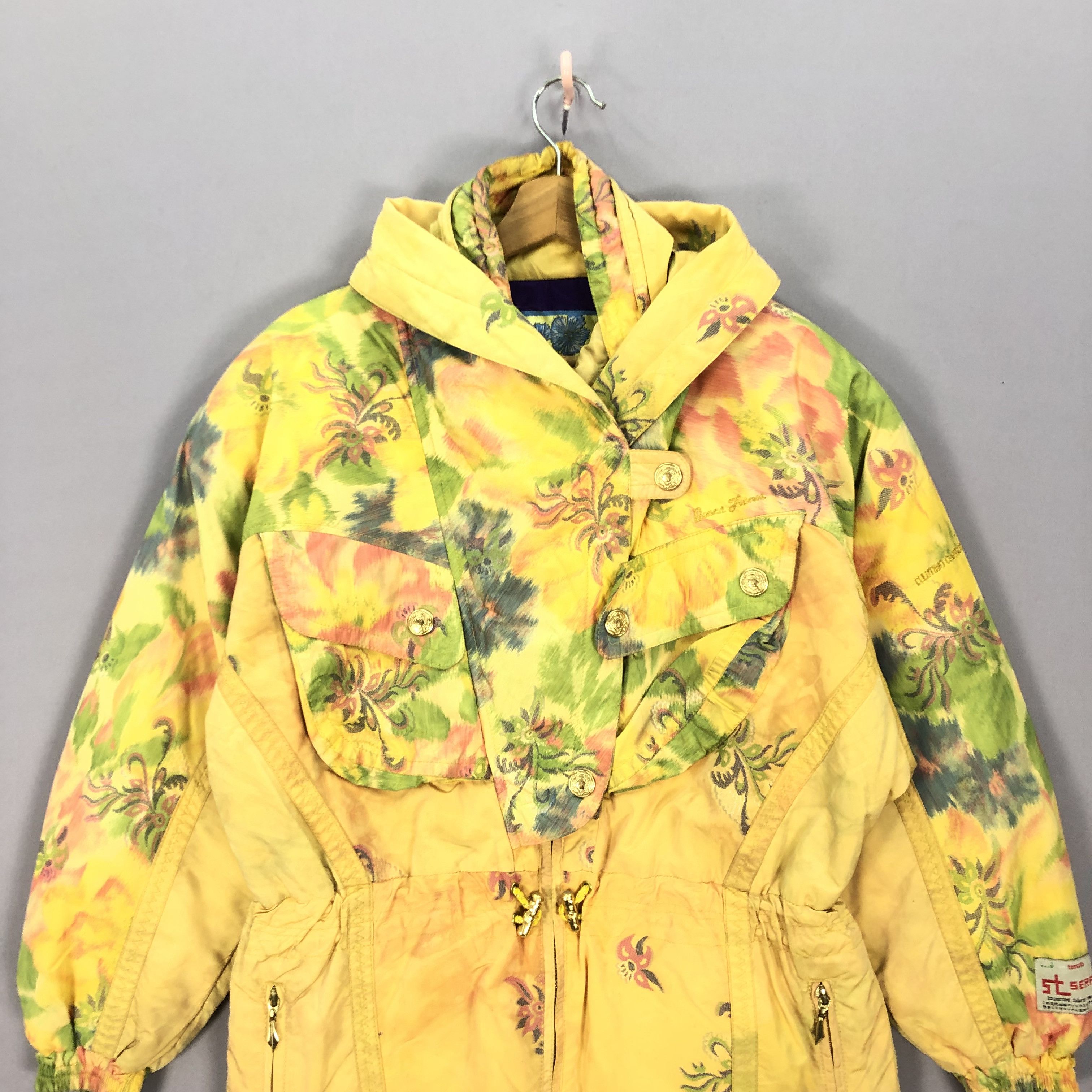 Japanese Brand × Vintage Vintage 90s In Full Flower Donna Franca Puffer Ski Jackets Size US L / EU 52-54 / 3 - 3 Thumbnail
