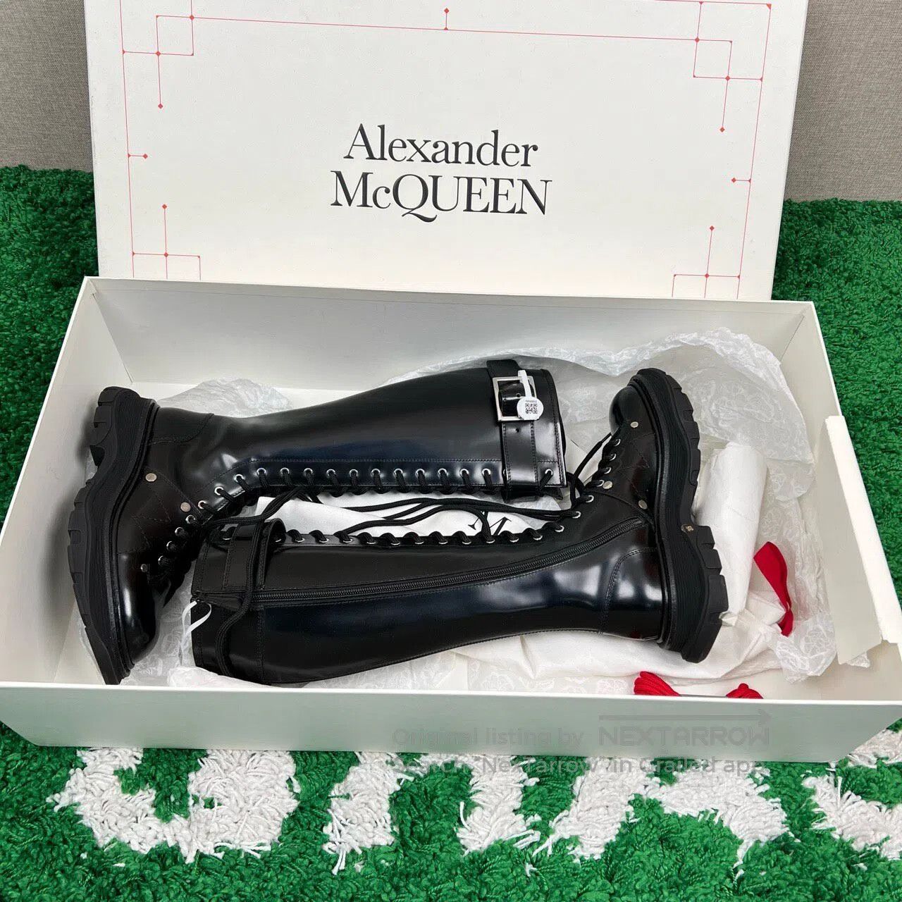Alexander McQueen ALEXANDER MCQUEEN High-Lace Riding Boots| Size US 4.5 / IT 34.5 - 4 Thumbnail