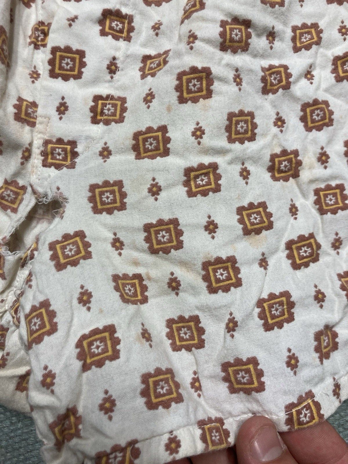 Vintage 50s men’s boxer shorts broadcloth cotton distressed Small Size 26" / US 2 / IT 38 - 3 Thumbnail