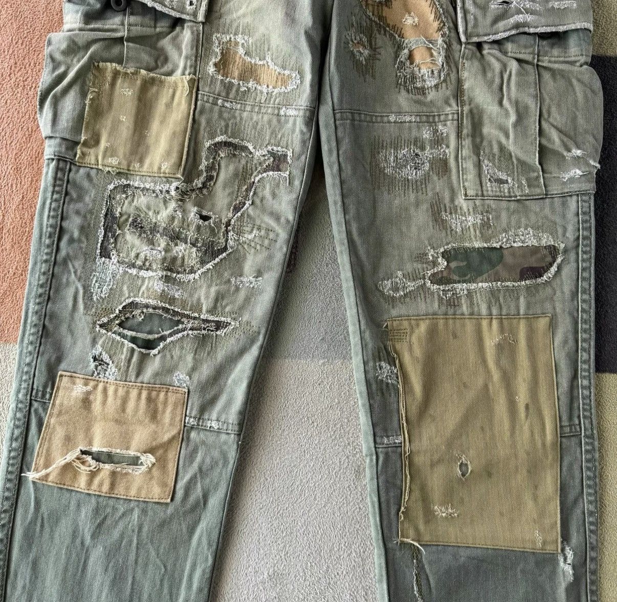 Ralph Lauren Ralph Lauren Denim Supply Patchwork Cargo Pants K22 Size US 31 - 3 Thumbnail