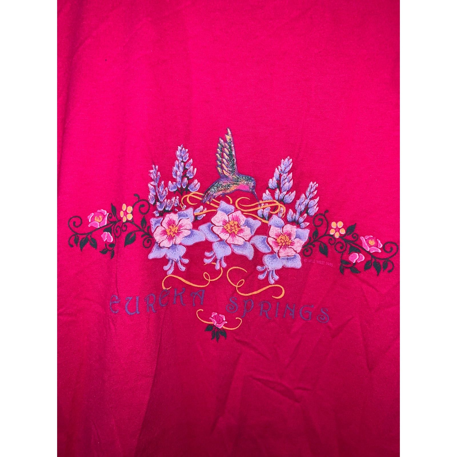 Jerzees Vintage Eureka Springs Shirt Arkansas Bird Pink Tee VTG 90s Size US L / EU 52-54 / 3 - 4 Thumbnail