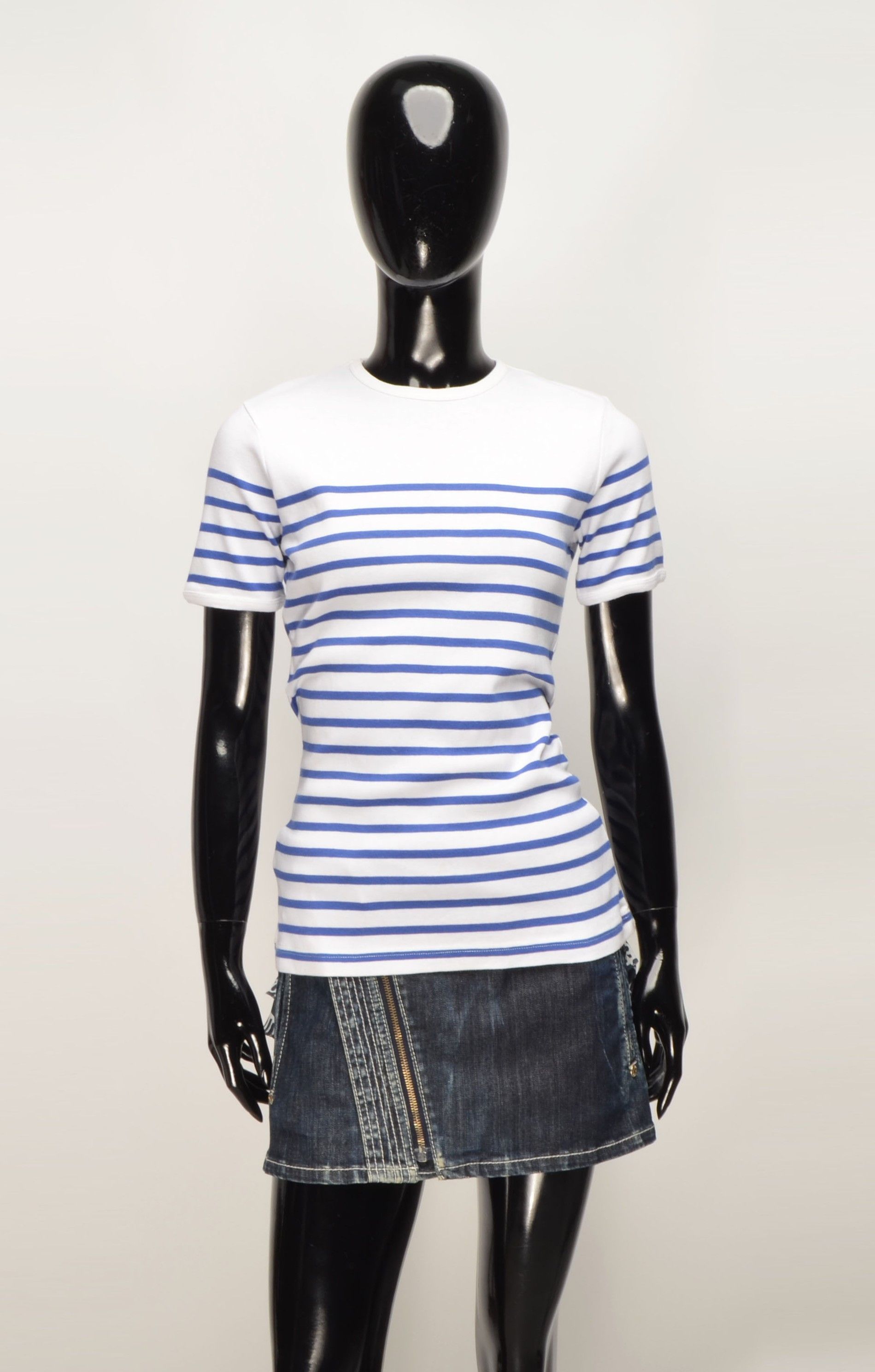Jean Paul Gaultier Vintage Jean Paul Gaultier Iconic Striped Crew Neck Top Size M / US 6-8 / IT 42-44 - 1 Thumbnail