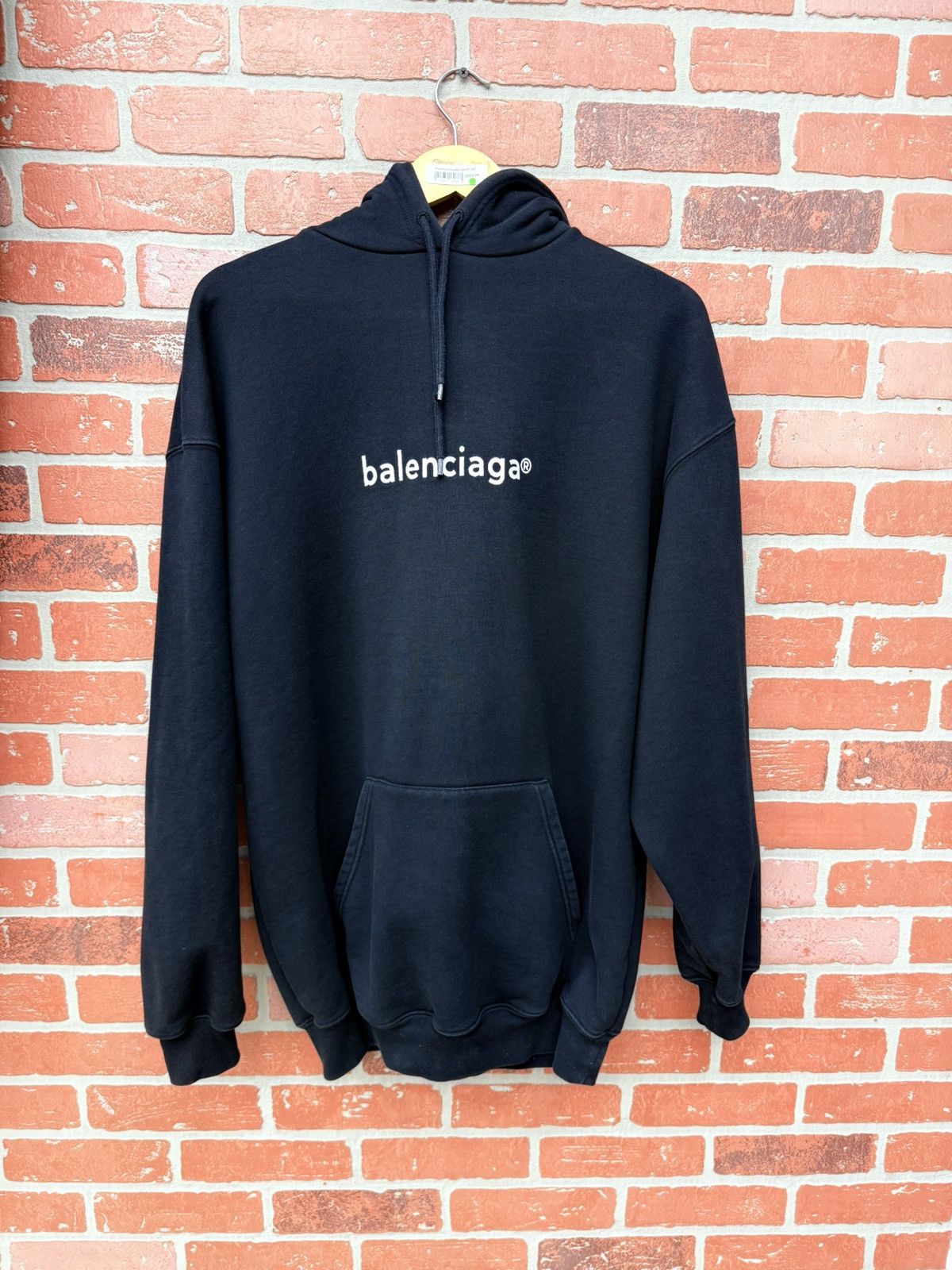 Men’s Balenciaga Black Copyright Hoodie size Large