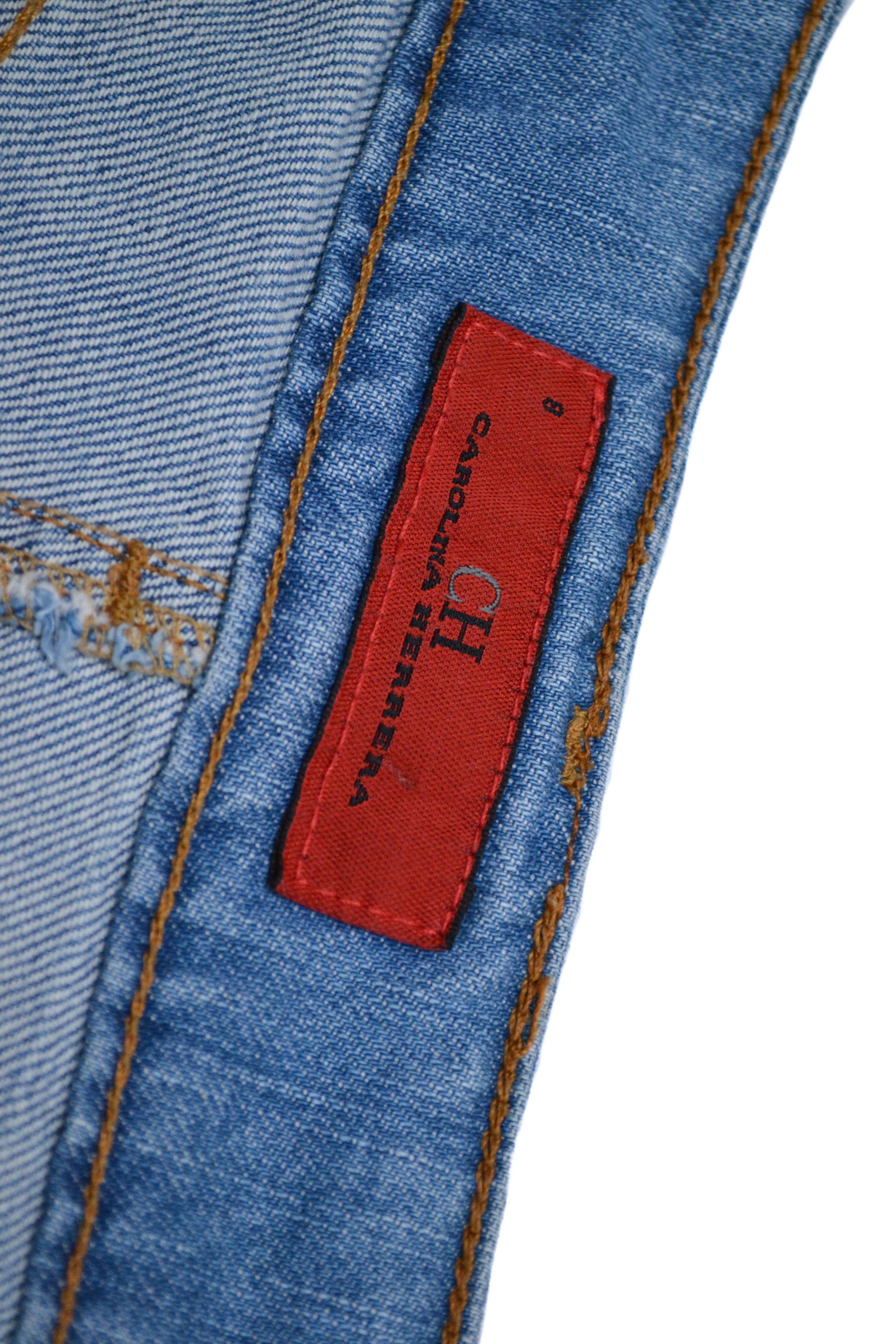 Carolina Herrera Vintage Carolina Herrera CH Anchor Blue Jeans Denim Skirt Size 30" / US 8 / IT 44 - 4 Thumbnail
