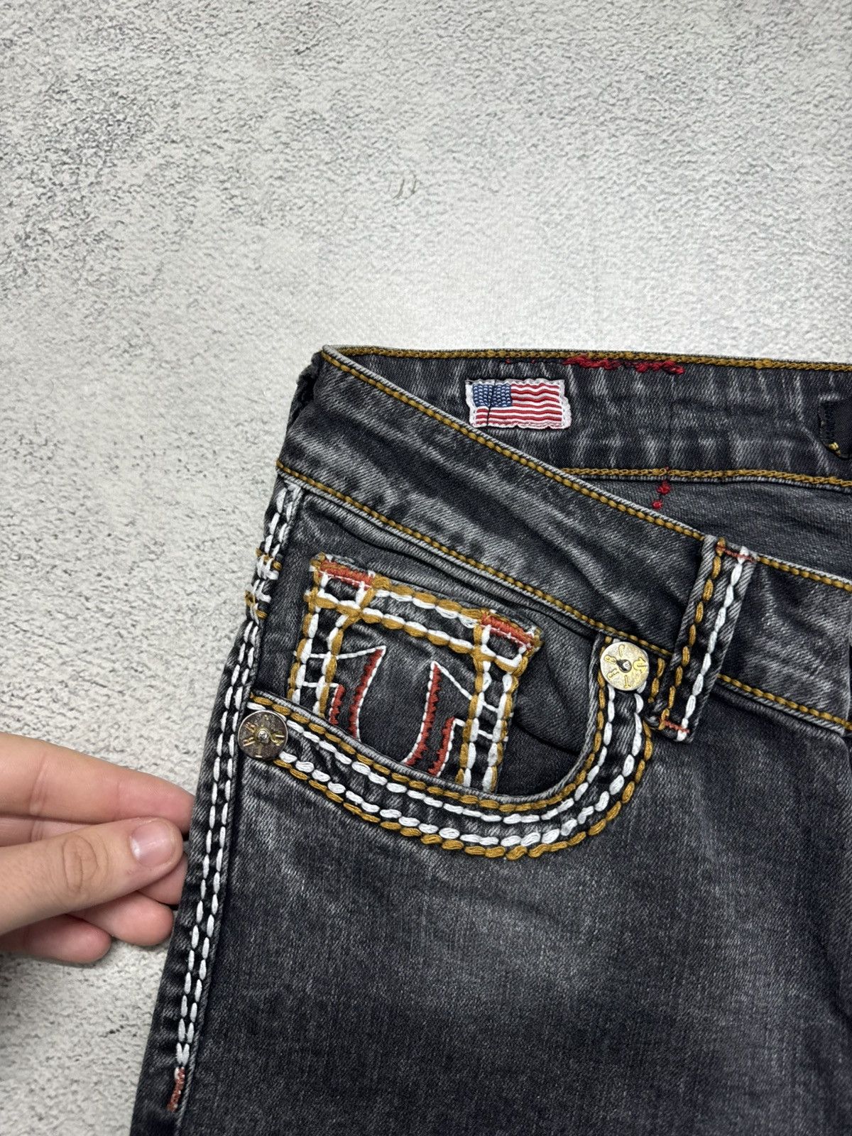 True Religion Vintage Y2k True Religion USA Denim Jeans 90’s Size 33" - 16 Thumbnail