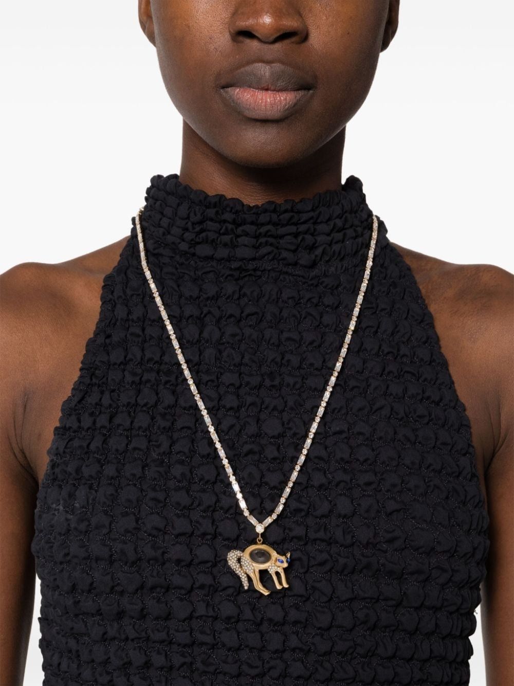 Marni o1w1db10125 Size:OS/ Cat Pendant Necklace in Gold Size ONE SIZE - 2 Thumbnail