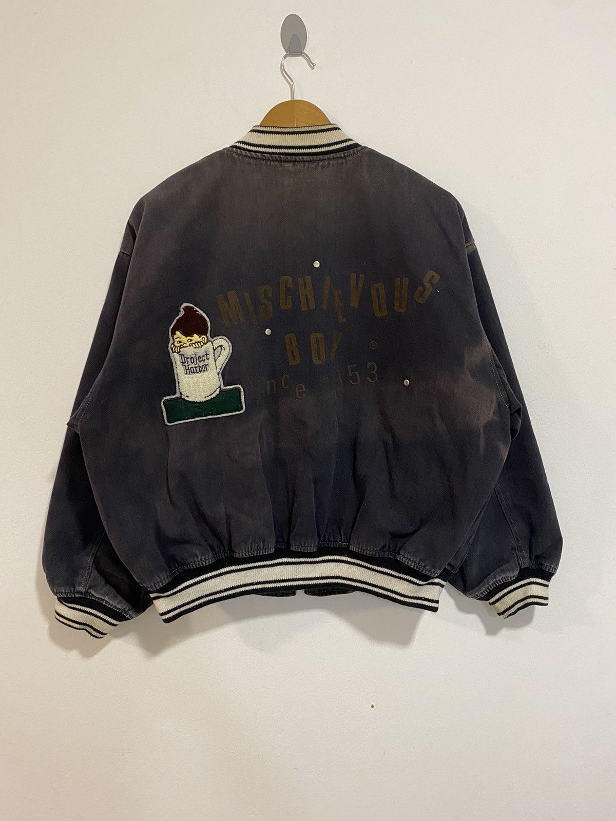 Faded Harbor Light Mischievous Boy Bomber