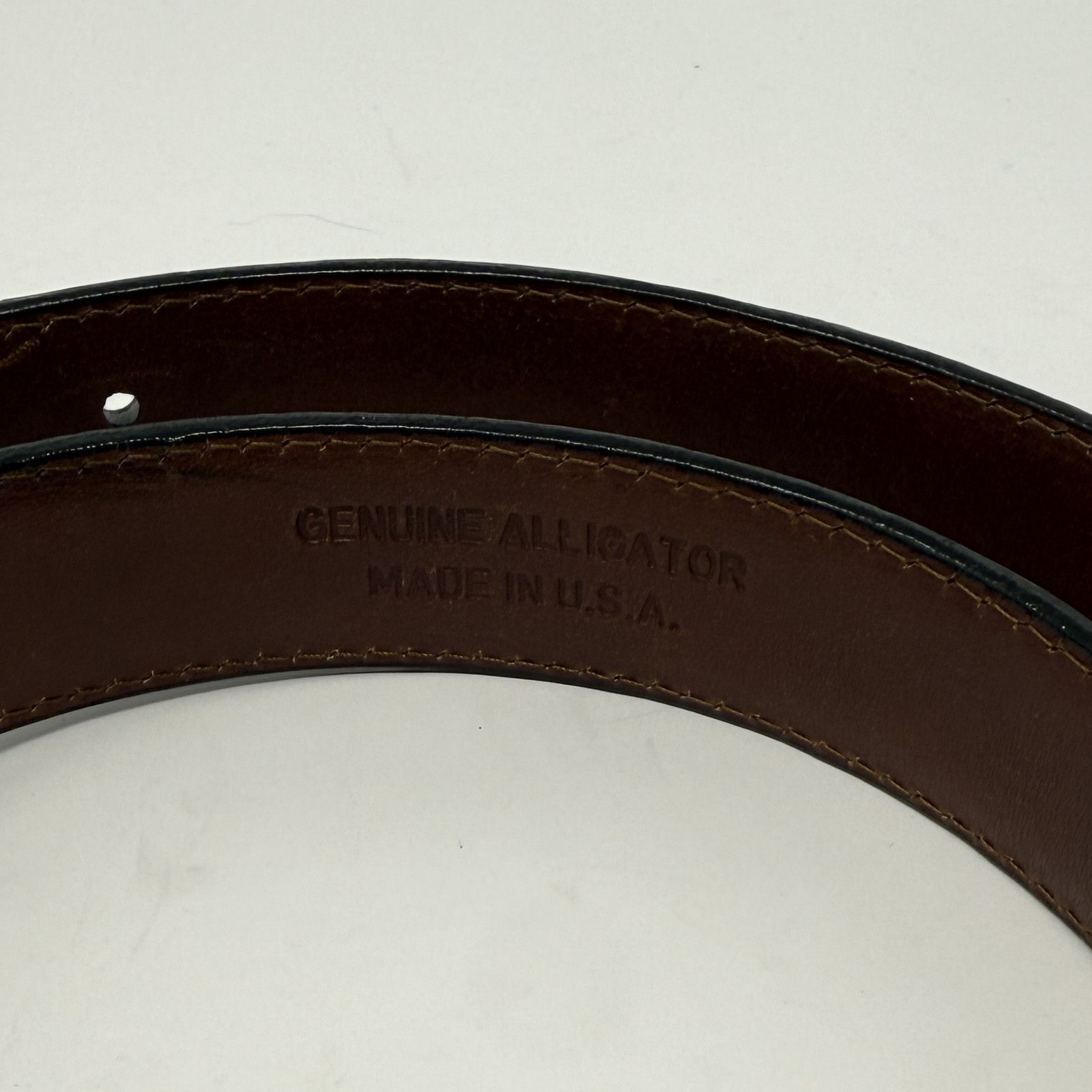 Other W. Kleinberg Genuine Alligator Skin Glazed Belt Size 40 - 10 Thumbnail