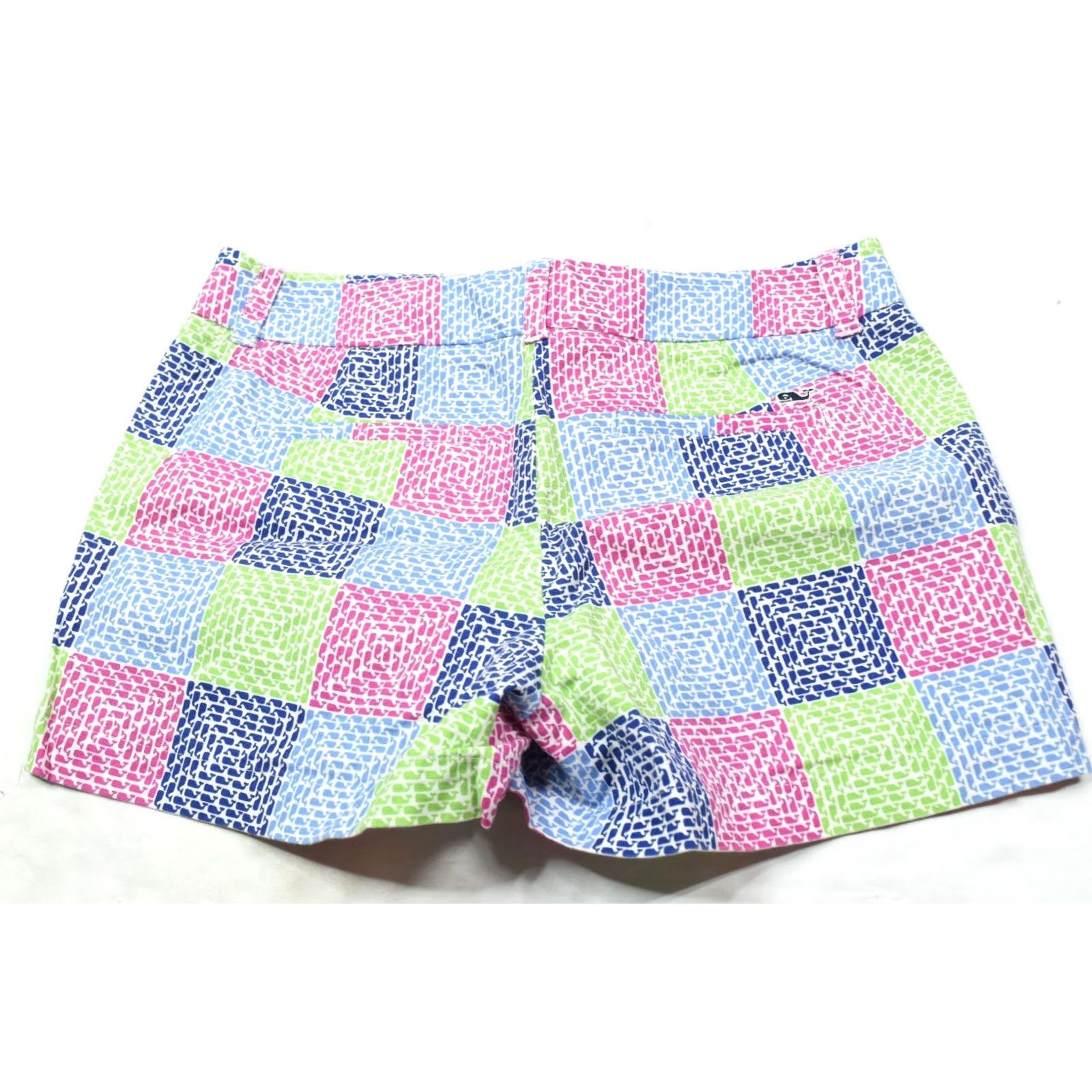 Vineyard Vines Vineyard Vines Patchwork Print Shorts Womens 4 Whale Cotton Classic Preppy Size 27" / US 4 / IT 40 - 6 Thumbnail