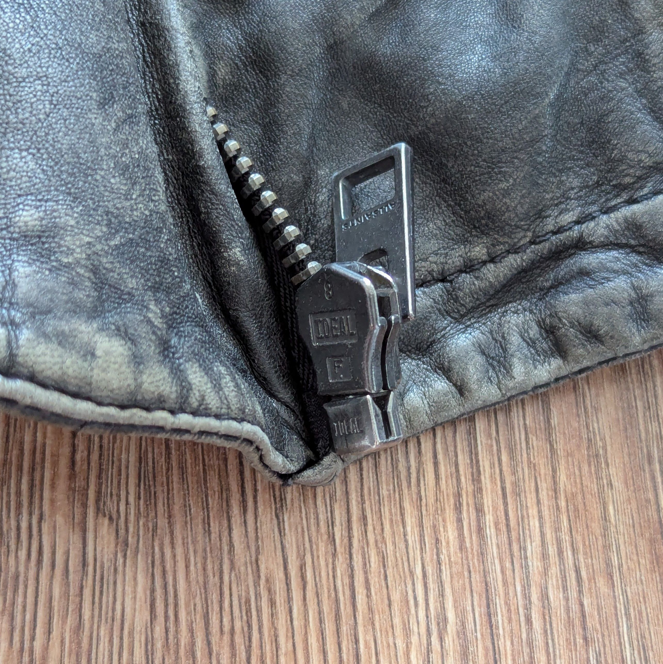 Allsaints × Leather ALLSAINTS Cargo Biker Leather Jacket With Scuffs Motorcycle Size M / US 6-8 / IT 42-44 - 14 Thumbnail