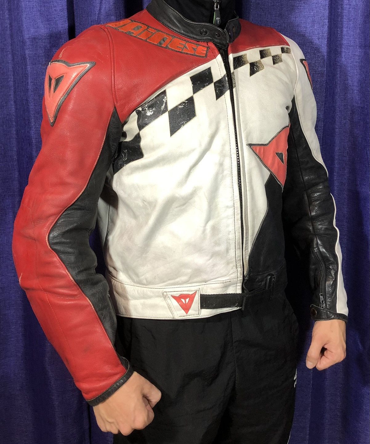 Ferrari × Harley Davidson × Vintage Dainese Ducati Motorcycle Moto leather jacket Racing Size US M / EU 48-50 / 2 - 1 Thumbnail