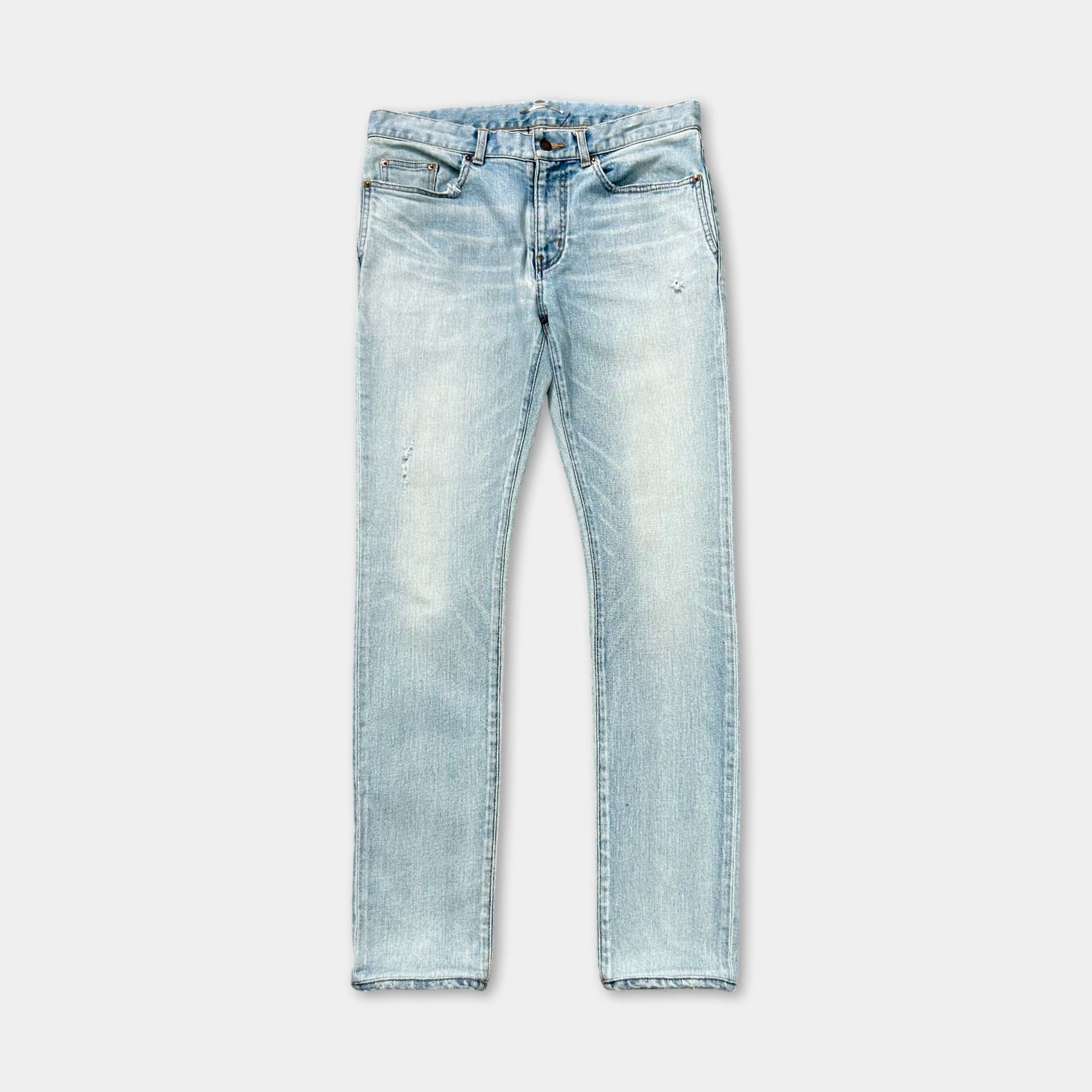 Saint Laurent Paris Saint Laurent Classic Blue Skinny Jeans Size US 29 - 1 Thumbnail