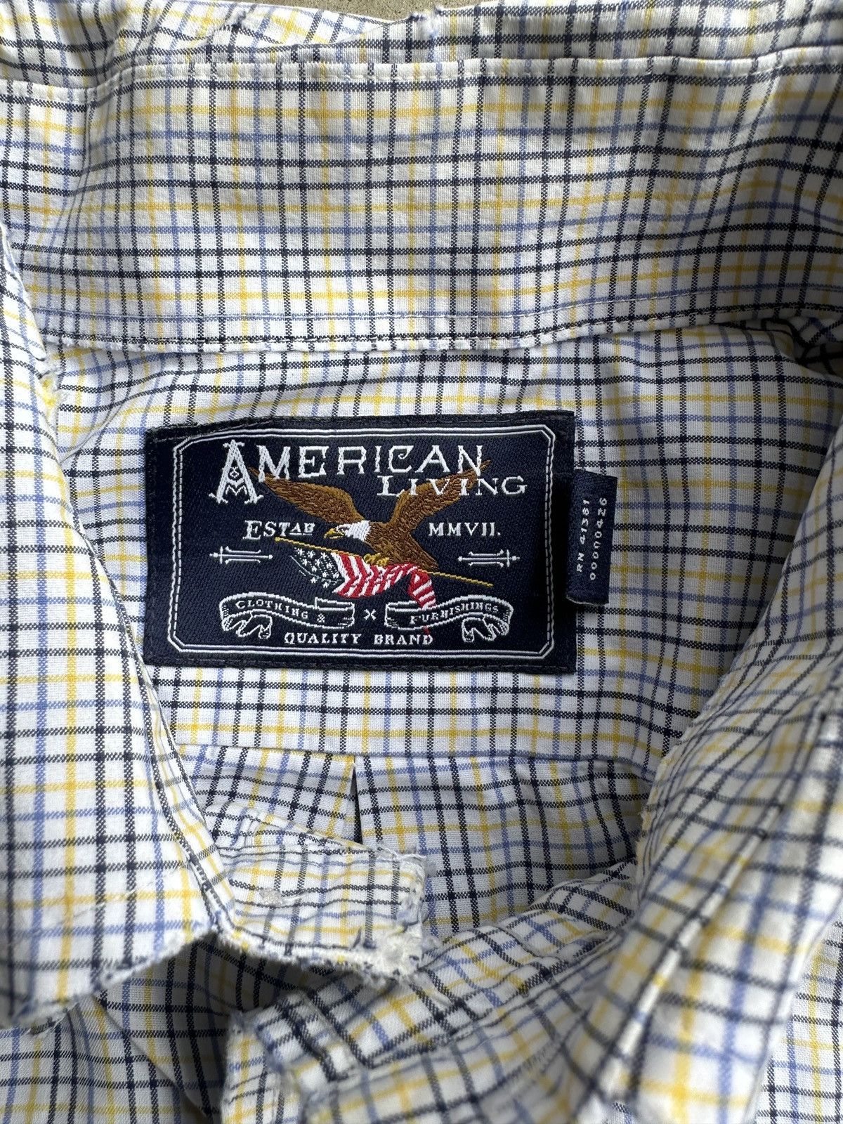 Vintage Vintage Cropped Plaid Button Down Shirt - XL Size US L / EU 52-54 / 3 - 2 Thumbnail