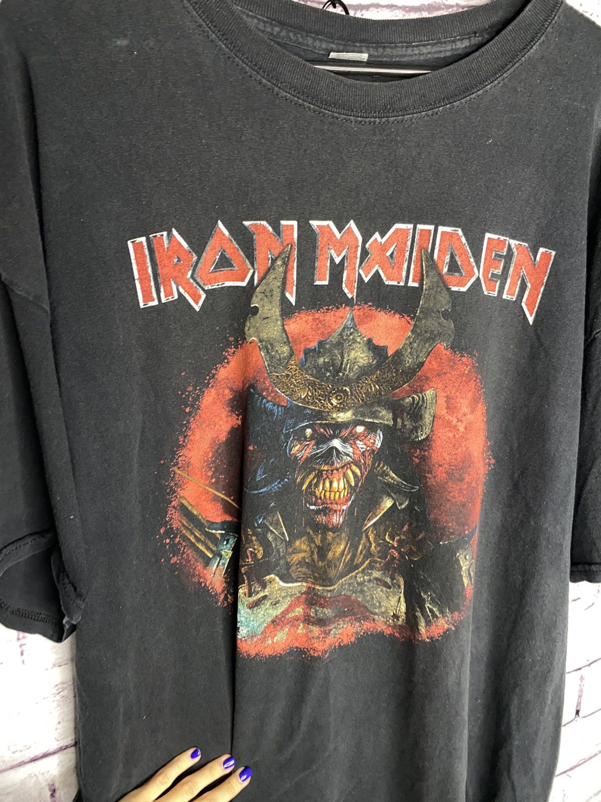 Iron Maiden Men's T-Shirt Iron Maiden Rock Band Japanese Samurai Tee Size US XXL / EU 58 / 5 - 8 Thumbnail