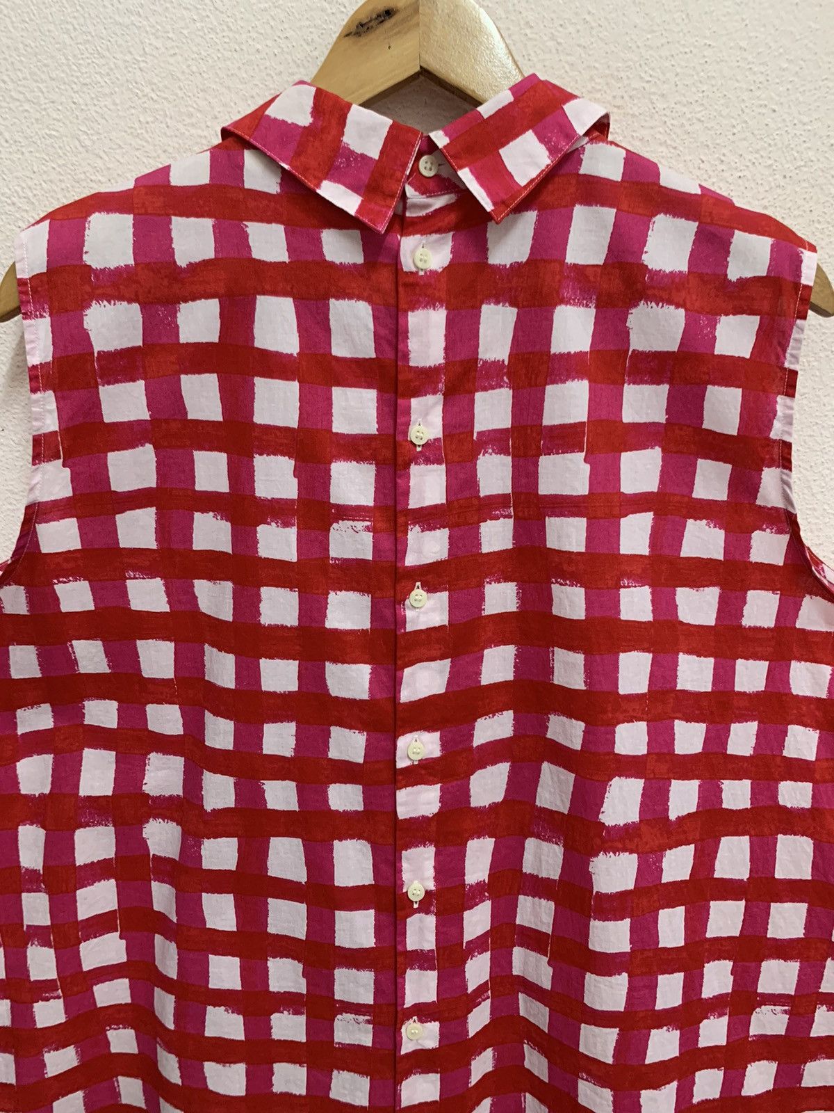 Marni × Uniqlo MARNI x UNIQLO Checkred Sleeveless Blouses Size 3XL / US 20-22 - 4 Thumbnail