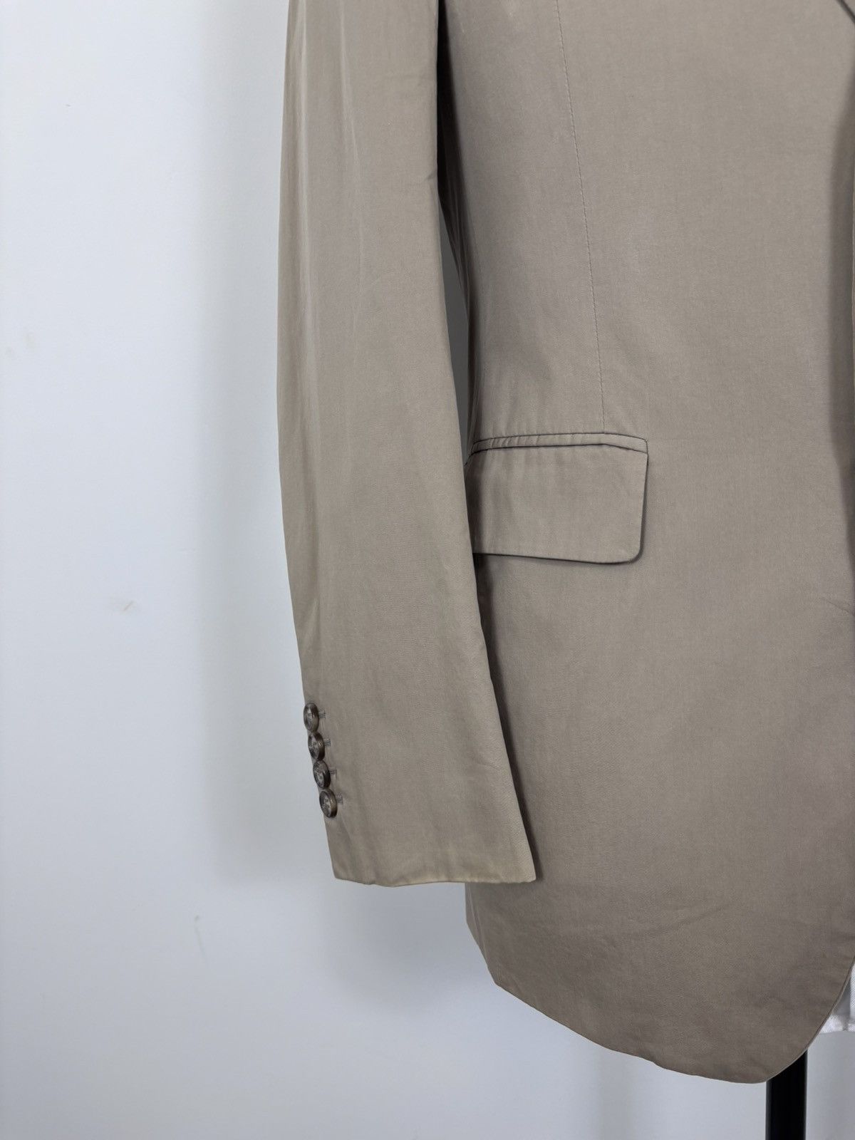 Prada Prada Men’s Beige Brown Cotton Blazer Jacket 2-Buttons Size 34R - 4 Thumbnail
