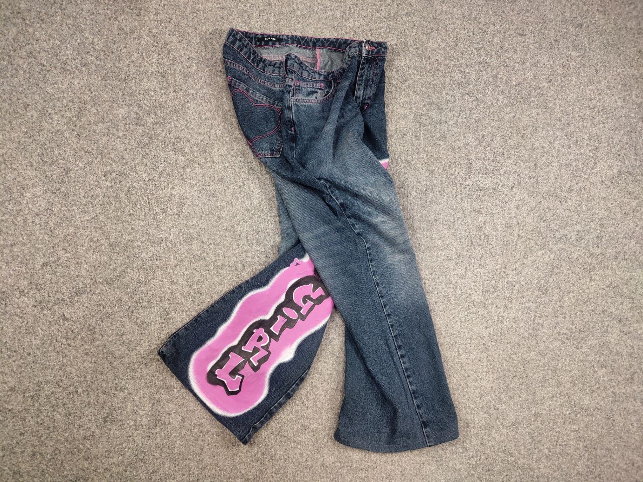 If Six Was Nine VTG Y2K Hysteric Glamour Style Baggy Flared Jeans low rise Size US 34 / EU 50 - 11 Thumbnail