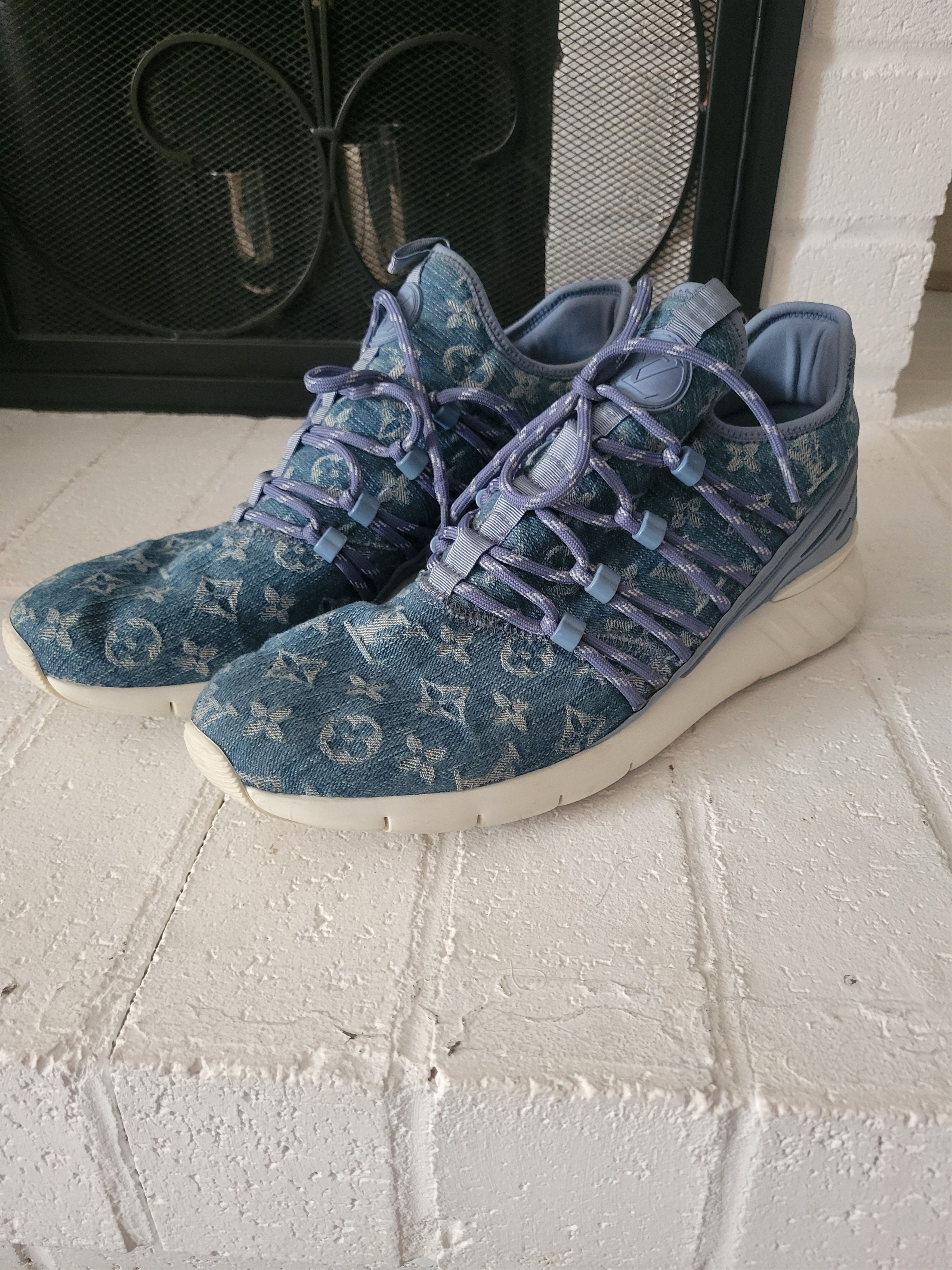 Louis Vuitton Louis vuitton Fastlane monogram denim sneakers Size US 7.5 / EU 40-41 - 1 Thumbnail