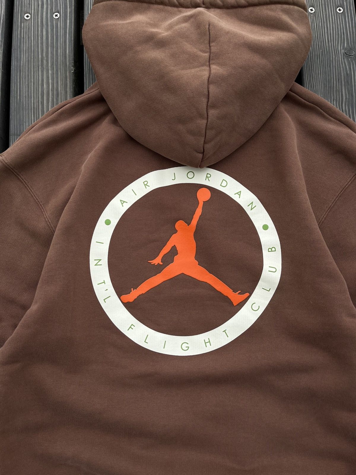 Jordan Brand Vintage Nike Air Jordan x Titan Brown Hoodie Baggy Boxy Fit Size US S / EU 44-46 / 1 - 7 Thumbnail