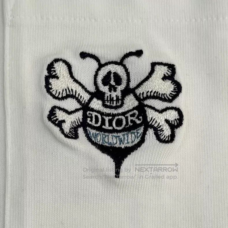 Dior Dior White embroidered bee skull short sleeves Size US XS / EU 42 / 0 - 7 Thumbnail