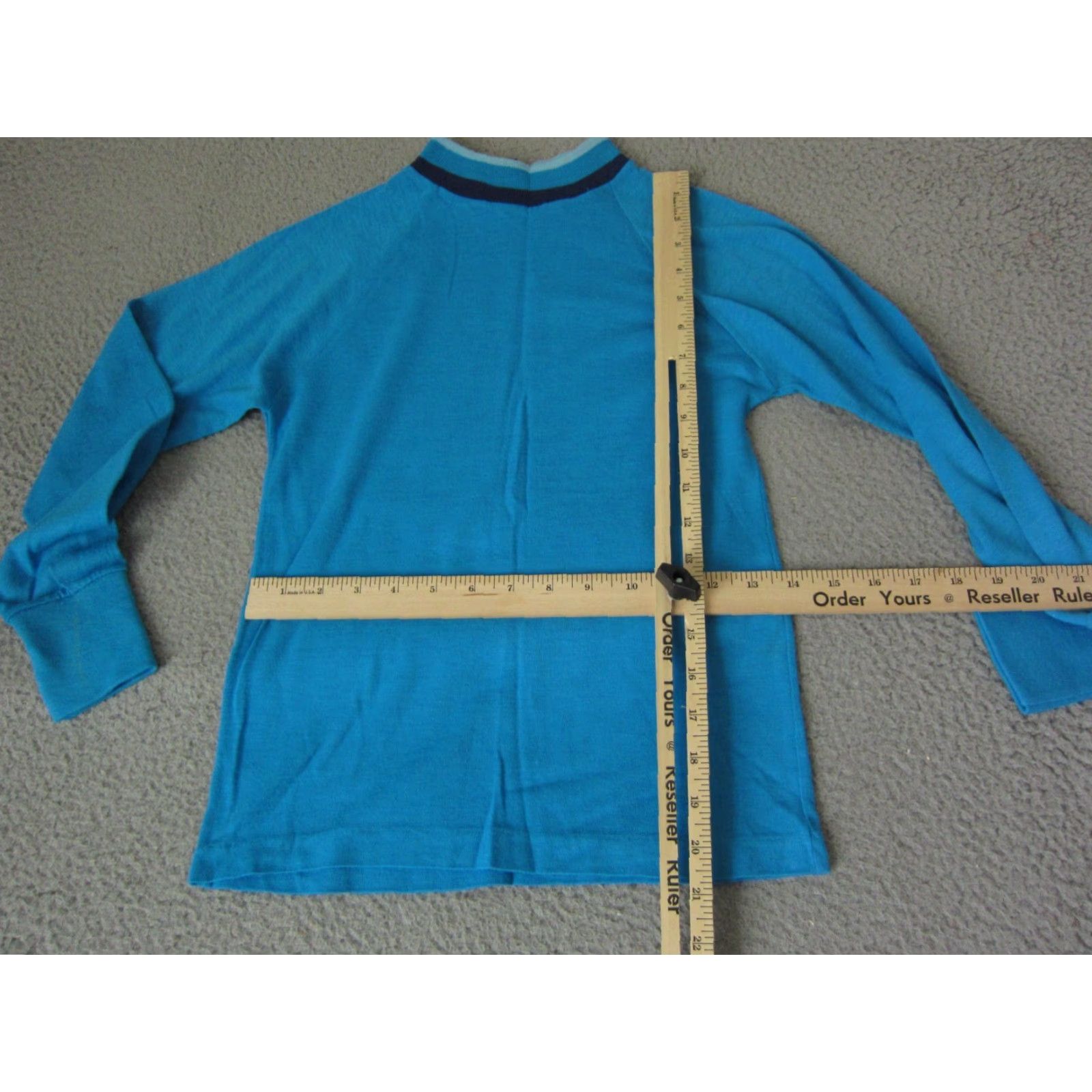 Sears VINTAGE Sears Sweater Womens Size 16 Blue Pullover Crew Neck Knit Regular Sweatshirt 70s Casual Mens Womens Boys Girls Size XXL / US 16-18 / IT 52-54 - 6 Thumbnail